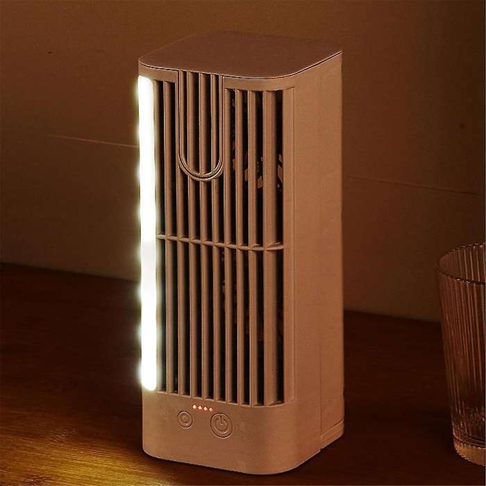 Desktop Air Conditioning Fan, Air Conditioning Fan with Light Suitable for Home Office Bedroom, Air