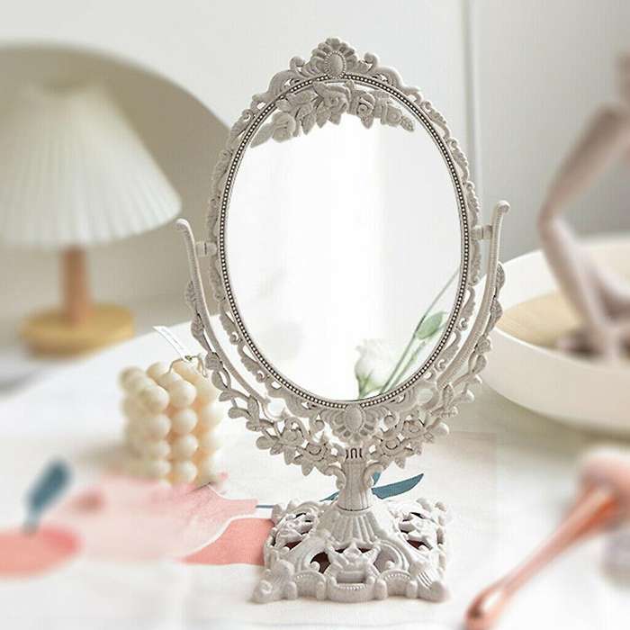 Desktop Mirror Vanity 360 Swivel Cosmetic Makeup Mirror with Stand Mirror