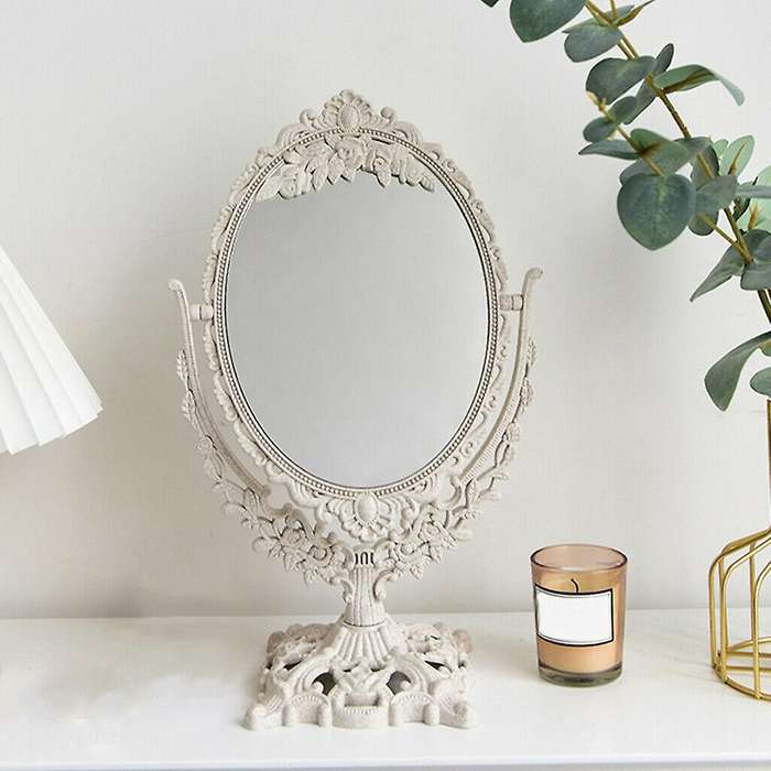 Desktop Mirror Vanity 360 Swivel Cosmetic Makeup Mirror with Stand Mirror