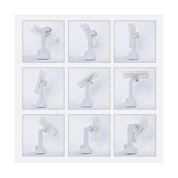 Desktop Small Fan Rotating Shaking Head Wall Hanging Ceiling Fan Night Light Portable Mini Table Fa