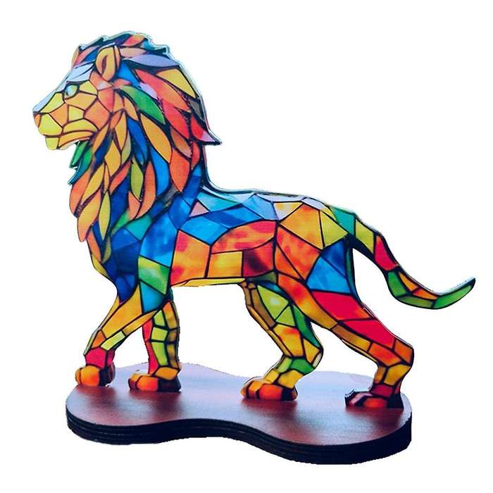 Desktop Ornament Double Sided Multicolor Decoration, Lion