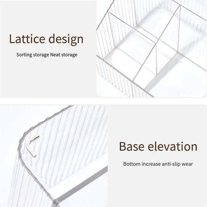 Desktop Storage Box Stationery Sundries Sorting Box Frame Transparent Simple Storage Rack Ins Style