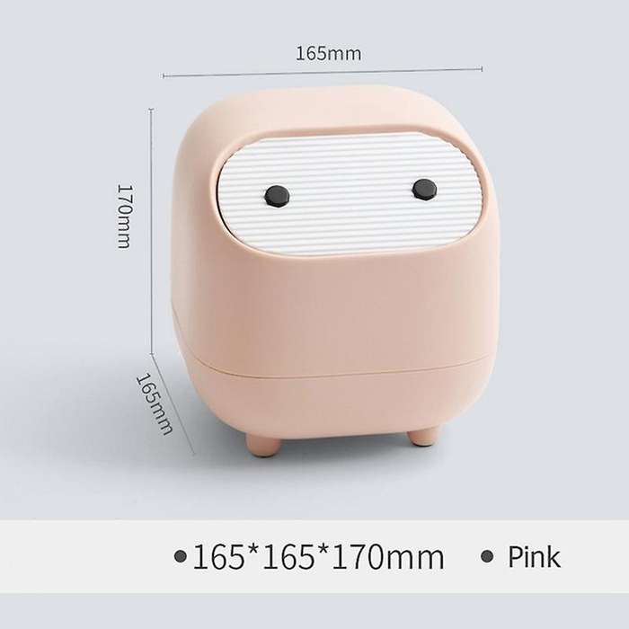 Desktop Trash Can Bedroom Bedside Storage with Lid Mini Press Household Table Coffee Table Small Pa