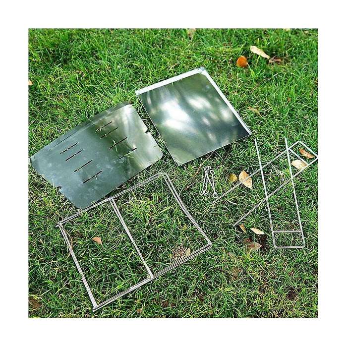 Detachable Bbq Grill Fire Pit Outdoor Camping Equipment, Folding Campfire Grill, Folding Stainless S