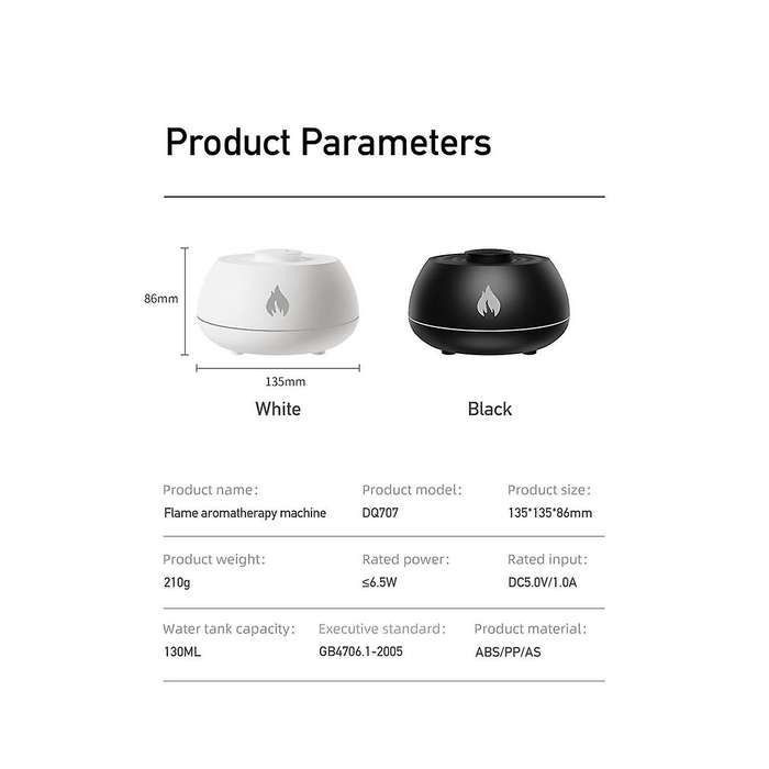 Diffuser Air Humidifier Home Ultrasonic Maker Fogger Essential Oil Difusor Color Lamp Purifier Bla
