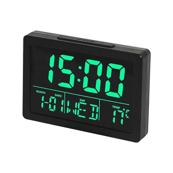 Digital Alarm Clock with Led Time Display Temperature Detect Snooze Clocks for Bedroom Bedside Desk
