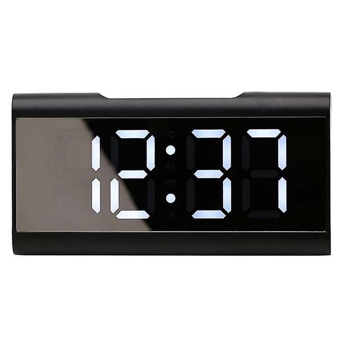Digital Alarm Clock, LED Display Clock Makeup Bedroom Mirror Travel Alarm Office Bedroom Clock, Ala