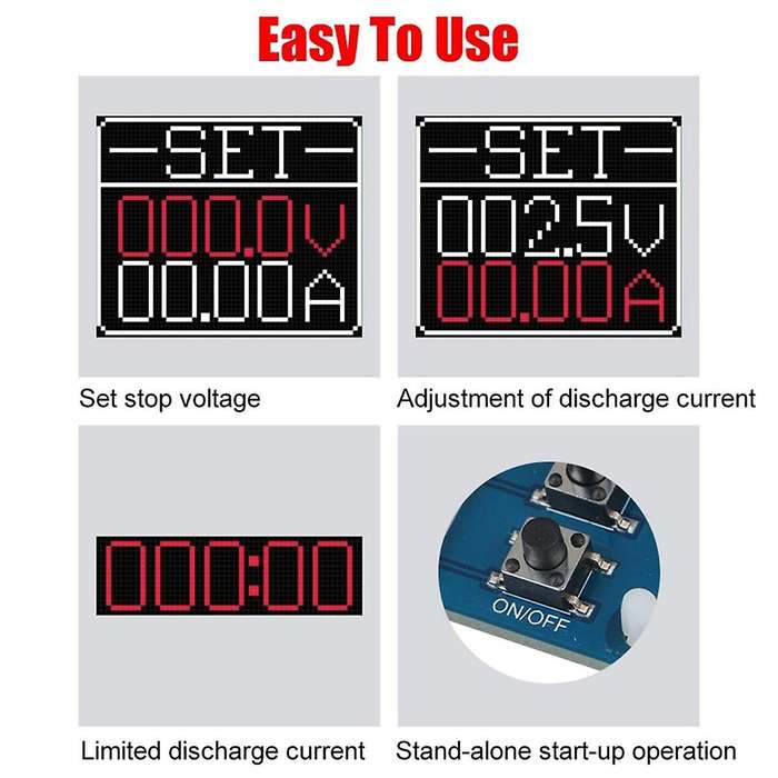 Digital Analyzer 150W 10A DC Battery Tools 4-Wire Lithium Battery Tester Adjustable Testing Module U