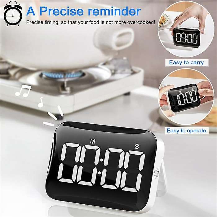 Digital Kitchen Timer - Magnetic Countdown Count Up Timer