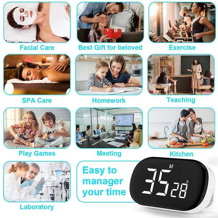 Digital Kitchen Timer,Digital Timer Egg Timer,Digital Kitchen Timer,Stopwatch, Alarm Clock,for Learn