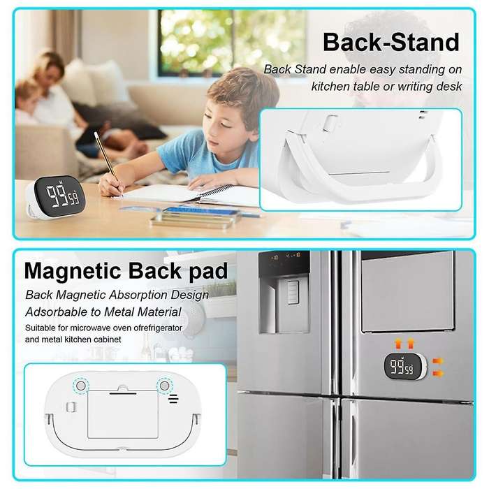 Digital Kitchen Timer,Digital Timer Egg Timer,Digital Kitchen Timer,Stopwatch, Alarm Clock,for Learn