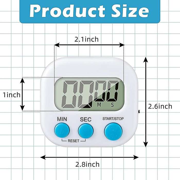 Digital Timer,Timer for Classroom and Cooking Magnetic Kitchen Timer LCD Display Kids Teacher (9 Pie