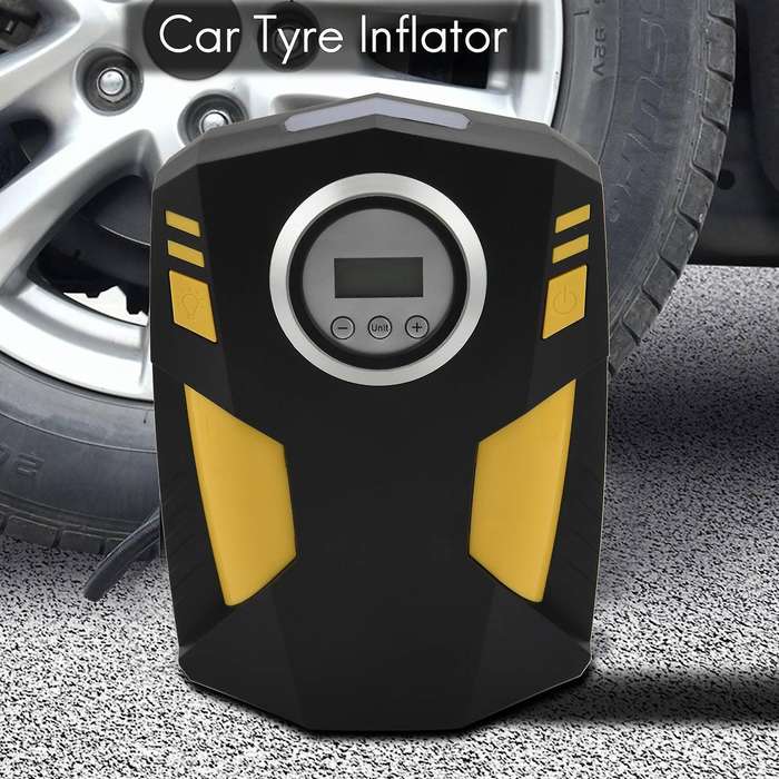 Digital Tyre Inflator Portable Air Compressor 12V Electric Car Tyre Inflator Digital LED Light for C