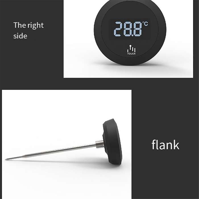 Digital Touch Screen Thermometer IP65 Waterproof Thermometer with Stainless Steel Probe for Coffee M