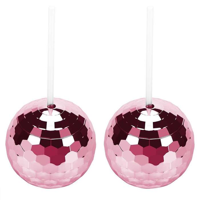 Disco Flash Ball Cocktail Cup Nightclub Bar Party Flashlight Straw Wine Glass Drinking Syrup Tea Bo