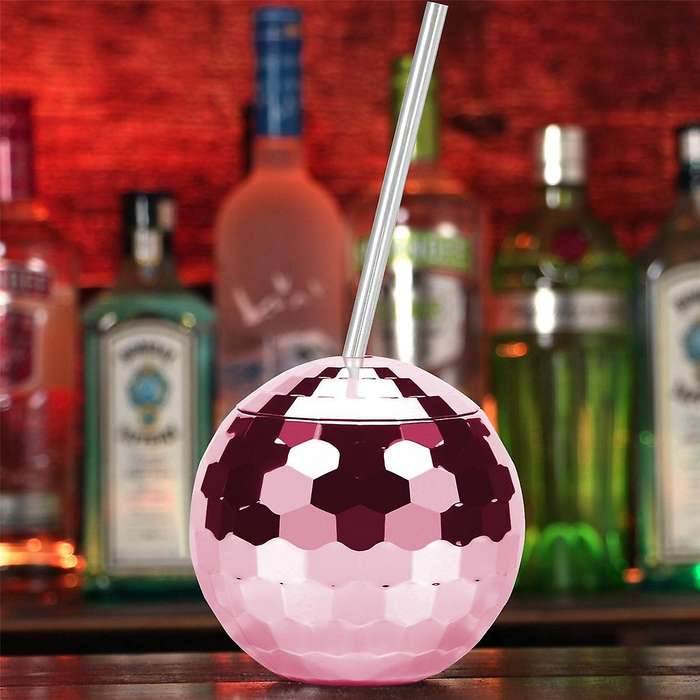 Disco Flash Ball Cocktail Cup Nightclub Bar Party Flashlight Straw Wine Glass Drinking Syrup Tea Bo