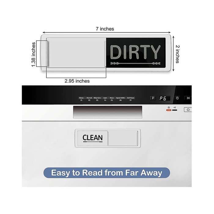 Dishwasher Magnet Clean Dirty Sign Shutter Only Changes When You Push It Non-Scratching Magnet or A