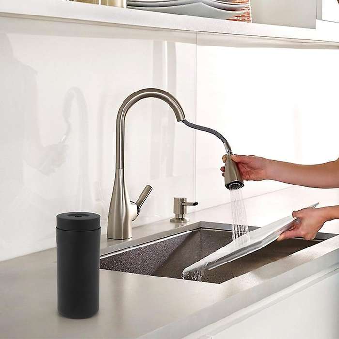 Dish Soap Squeeze Bottle for Sink Kitchen, Silicone Dispenser for Bathroom, Countertop Dispenser (Bl