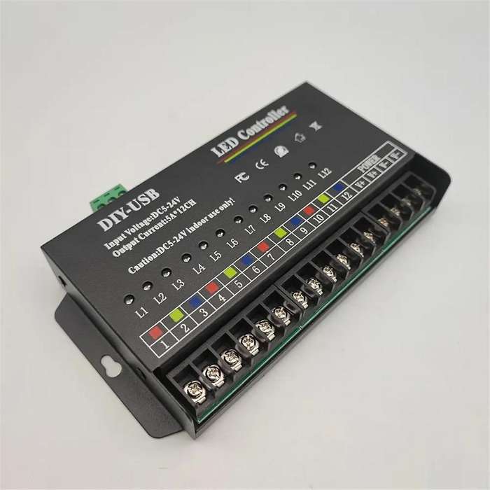 DIY Autonomous Programming Controller 12Way Programmable USB DIY LED RGB Controller for 3528 5050 St