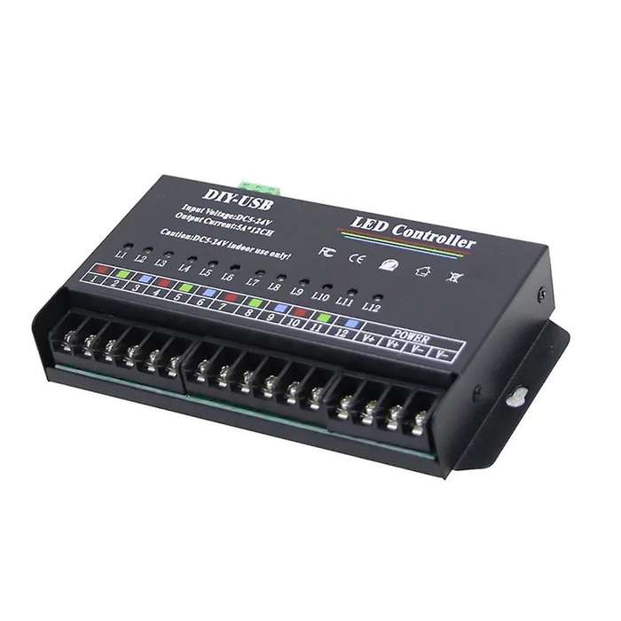 DIY Autonomous Programming Controller 12Way Programmable USB DIY LED RGB Controller for 3528 5050 St