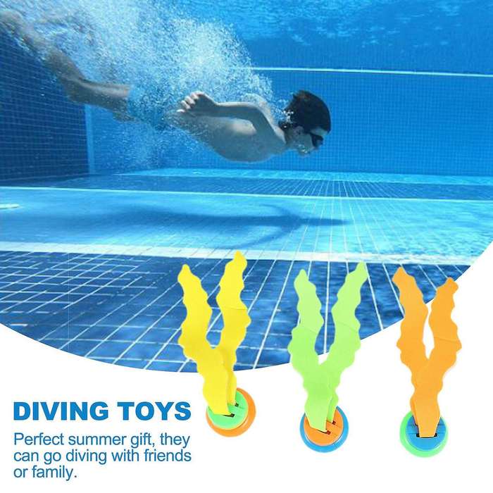 Diving Toys Underwater Sinking Swimming Pool Toy, Diving Rings & Sticks, Torpedoes, Water Grass, Di