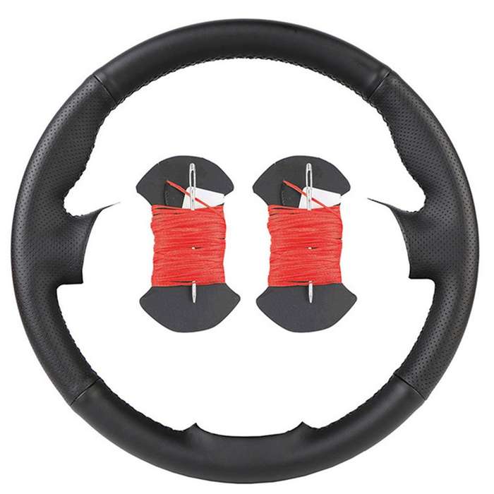 DIY Hand-Stitched Car Steering Wheel Cover Artificial Leather Breathable for E90 320I 325I 330I 335I
