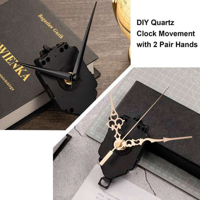 Diy Quartz Clock Movement Mechanism Clock Kit with 2 Pairs Different Hands Wall Clock Repair Parts