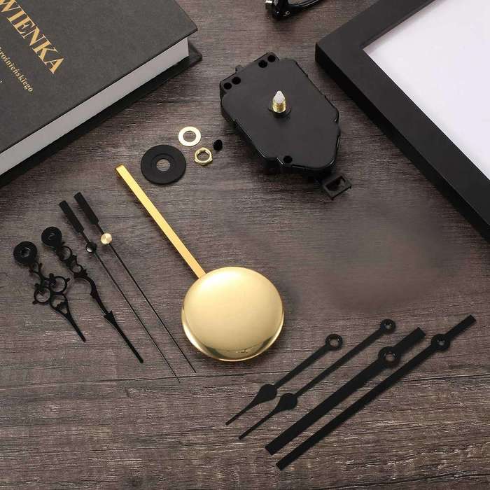 DIY Pendulum Clock Movement Mechanism with 3 Pairs Different Hands Quartz Repair Shaft Wall Clock Ki