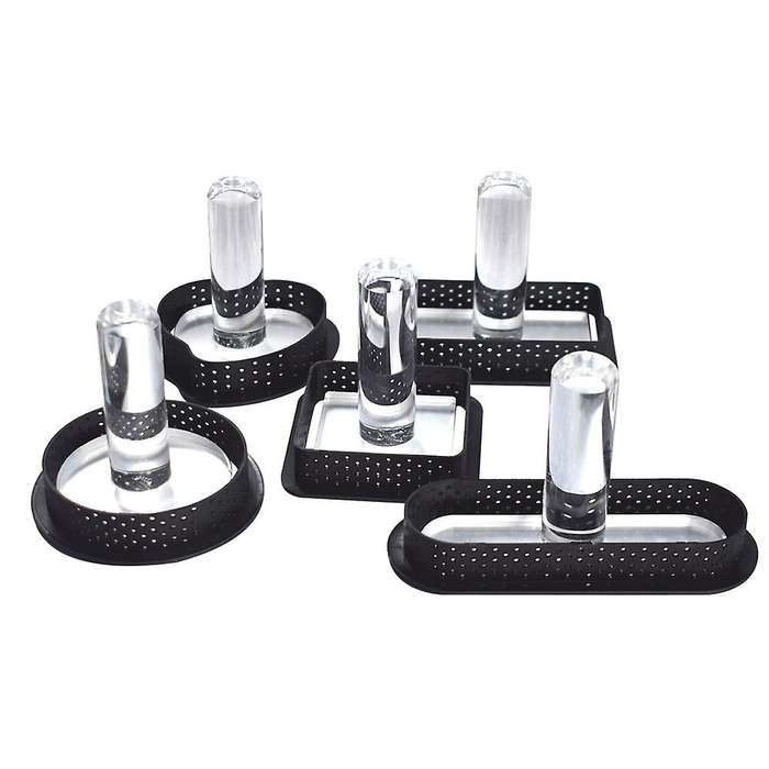 DIY Tart Ring Mold Cake Tools French Dessert Bakeware Cutter Round Shape Decorating Tool Perforated
