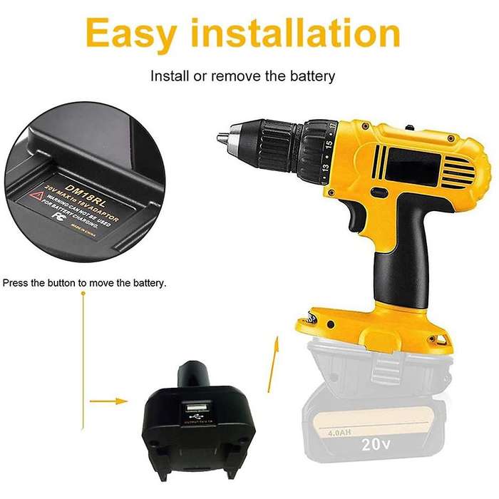 DM18RL Battery Adapter for for Milwaukeee 20V/18V Li-Ion Battery Convert to for 18V P108 ABP1801 Bat
