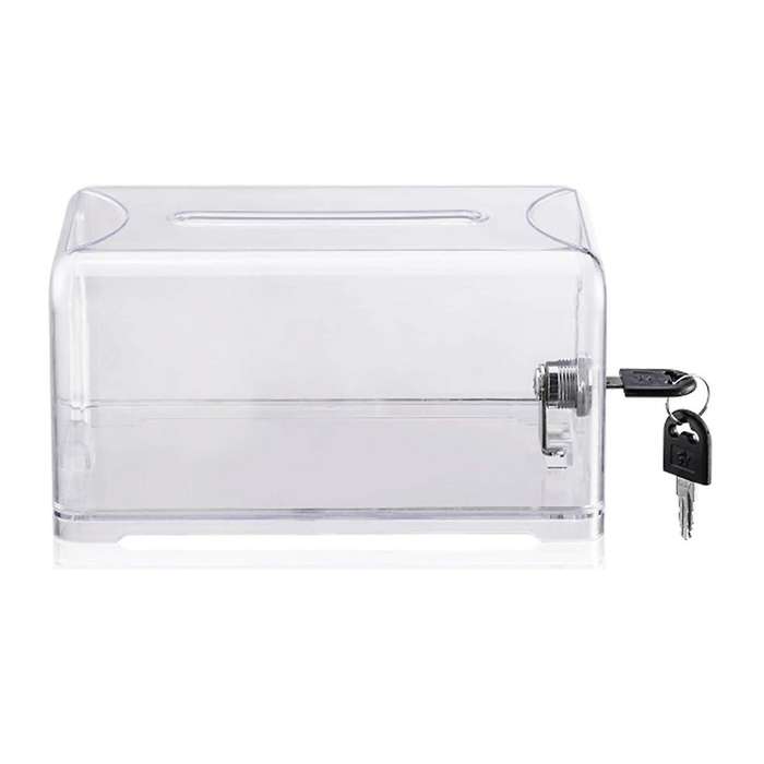 Donation Suggestion Box with Lock, Ballot Box,Suggestion Box for Fundraising, Donation, Tip Jars, Ra