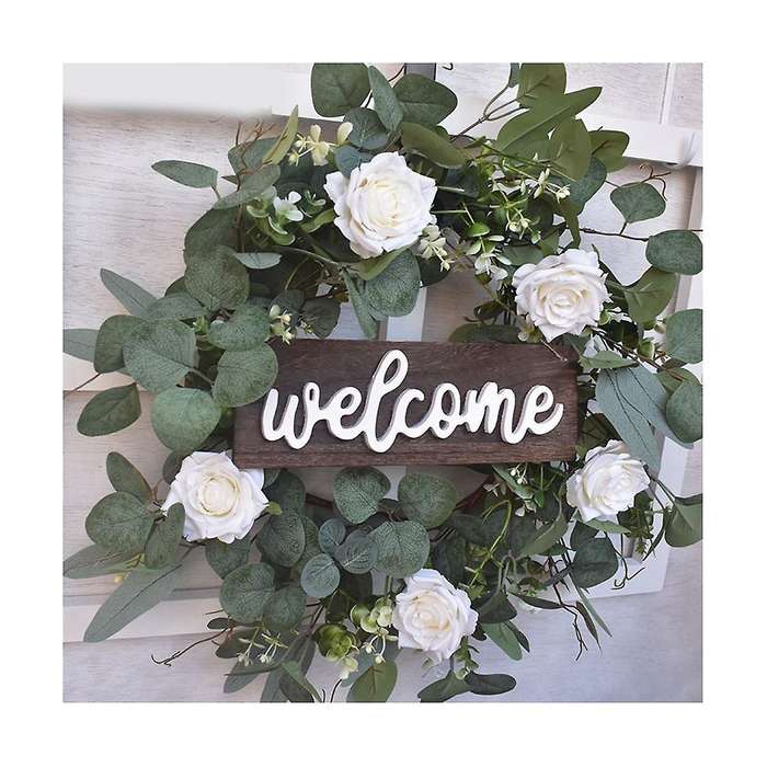 Door Decoration Christmas Eucalyptus Small Famous Brand Wreath Door Hanging Christmas Wreath