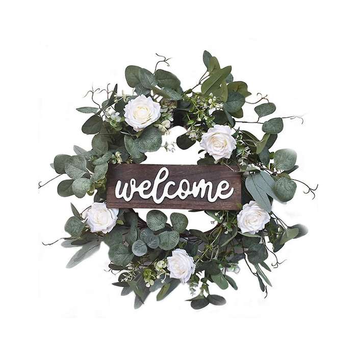 Door Decoration Christmas Eucalyptus Small Famous Brand Wreath Door Hanging Christmas Wreath
