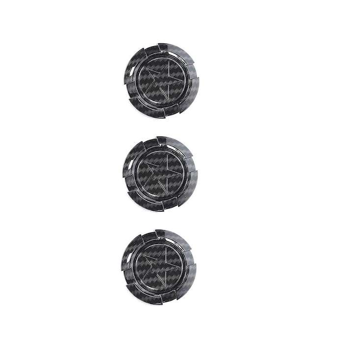 Door Key Jack Trim Cover Pentagram for 1997-2022 Wrangler TJ JK JL & JT Carbon Fiber