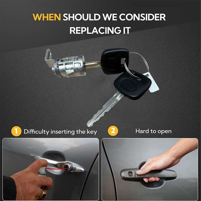 Door Lock Cylinder with Keys Rear Door Lock Cylinder for Lock Cylinders 69055-0C030