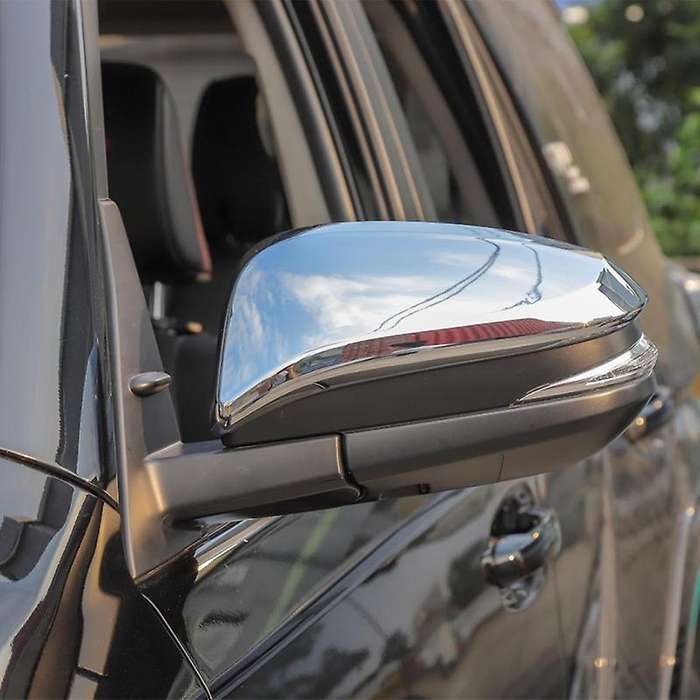 Door Side Rearview Mirror Cover Trim ABS for 4Runner 2017-2020 2014-2019, Silver