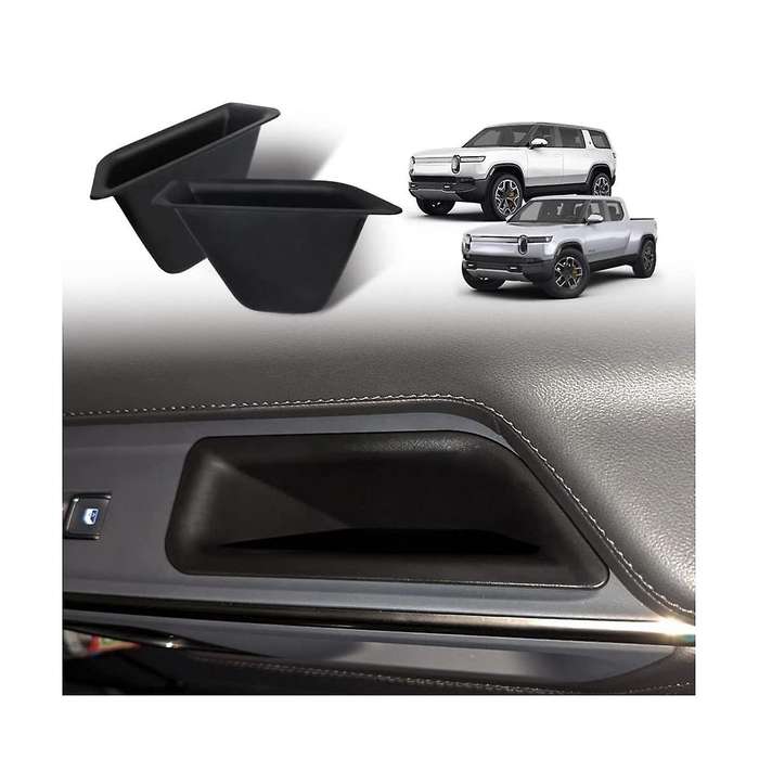 Door Side Storage Box ,Door Tray Organizer for R1T/R1S Accessories Secondary Storage Box - 2PCS Bla
