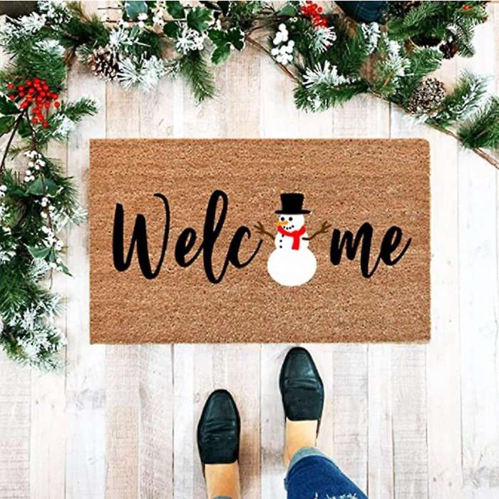 Doormat Indoor Entrance Christmas Doormat Welcome Home Carpet Front Door Mat Decorations Santa Xmas