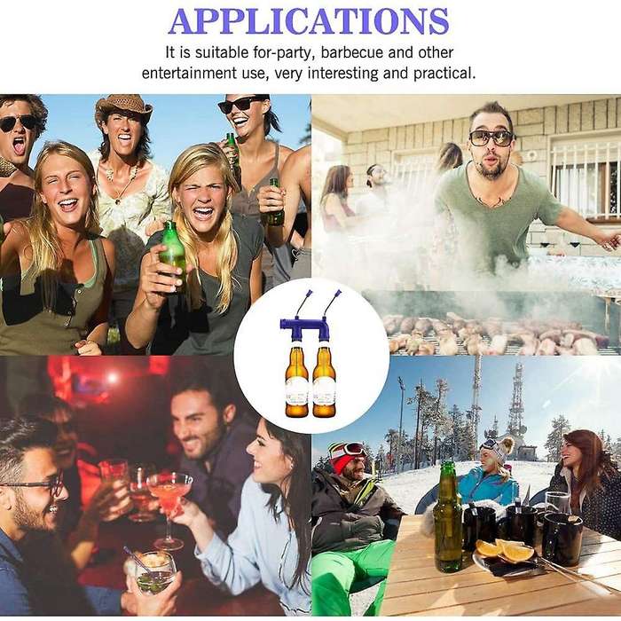 Double Beer Snorkel,beer ,drink Beer Funnel,beer Wine Dispenser with Cleaning Brush,for Beer Can Be