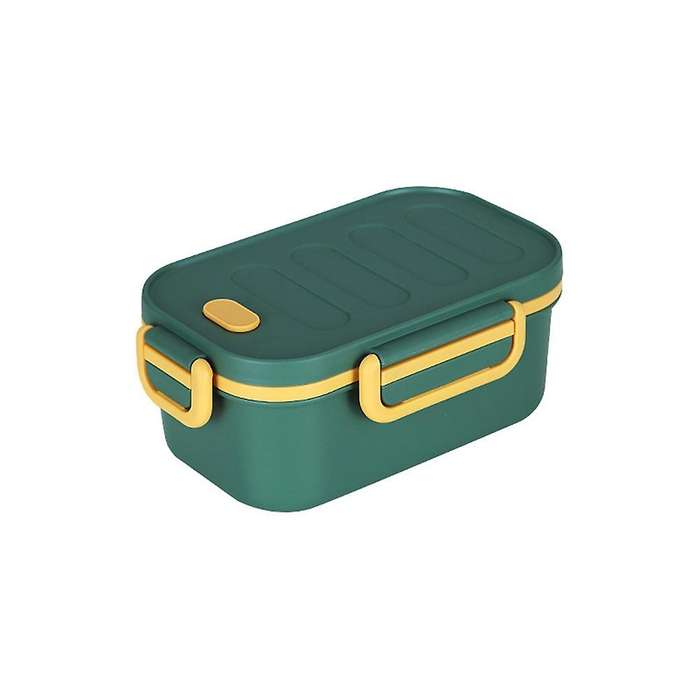 Double Layer Lunch Box PP Plastic with Clasp Crisper Student Lunch Box Microwave Storage Container(