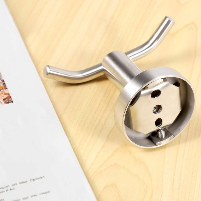 Double Robe Hook, 304 Stainless Steel Hooks Compatible Bathroom Wall Mounted
