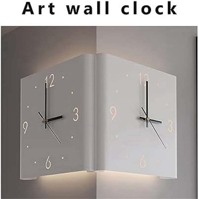 Double Sided Corner Wall Clock, Digital Corner Wall Clock, LED Wall Clock for Living Room, Corner S