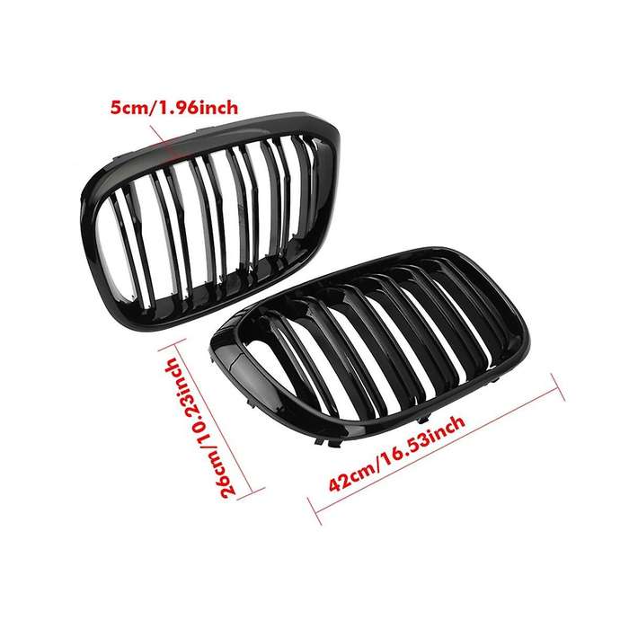 Double Slat Grille Kidney Grill Grille Center Grille Intake Grille Car for 3 4 X3 G01 G08 X4 G02 20