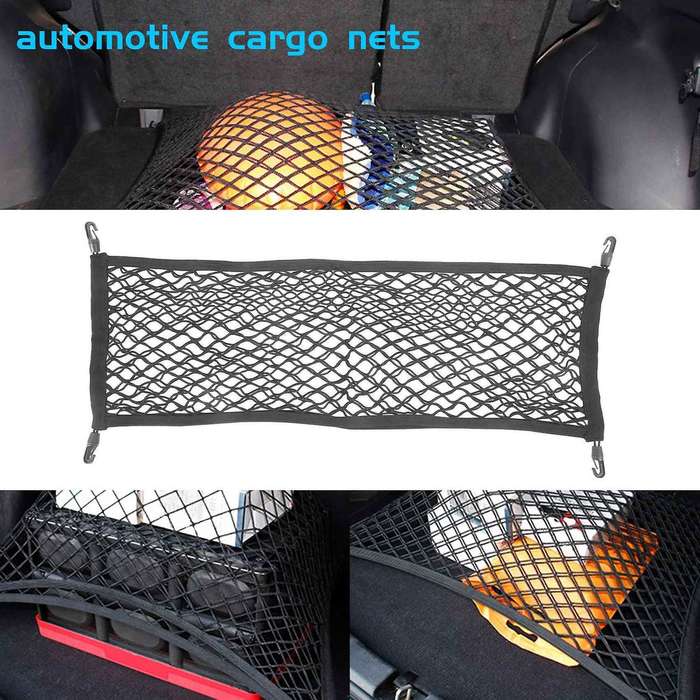 Double-layer High Elastic Car Rear Cargo Net for Suv Car Trunk Net Organizer Automotive Cargo Nets