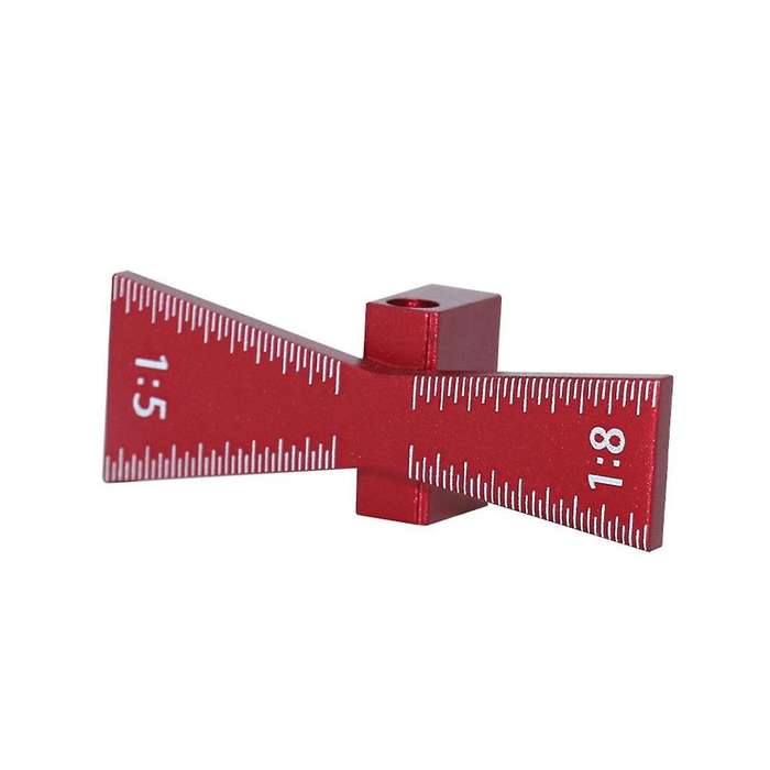 Dovetail Joint Aluminum Alloy Marking Template 1: 5 1: 8 Wooden Hinge Gauge with Hinge Gauge Guide