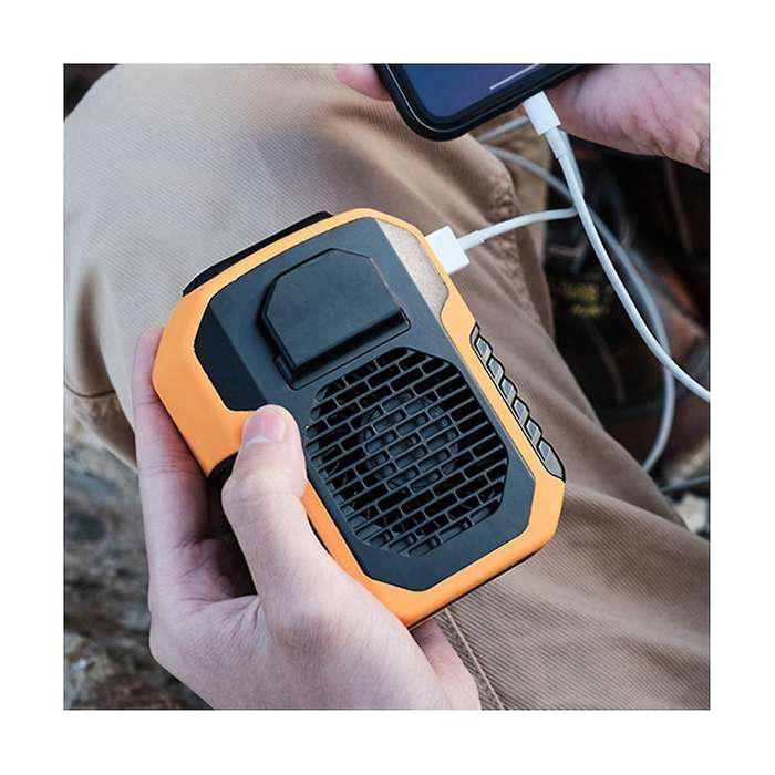 Dq215 6000ma Outdoor Waist Hanging Fan Mini Portable Usb Charging Treasure Strong Leafless Hanging