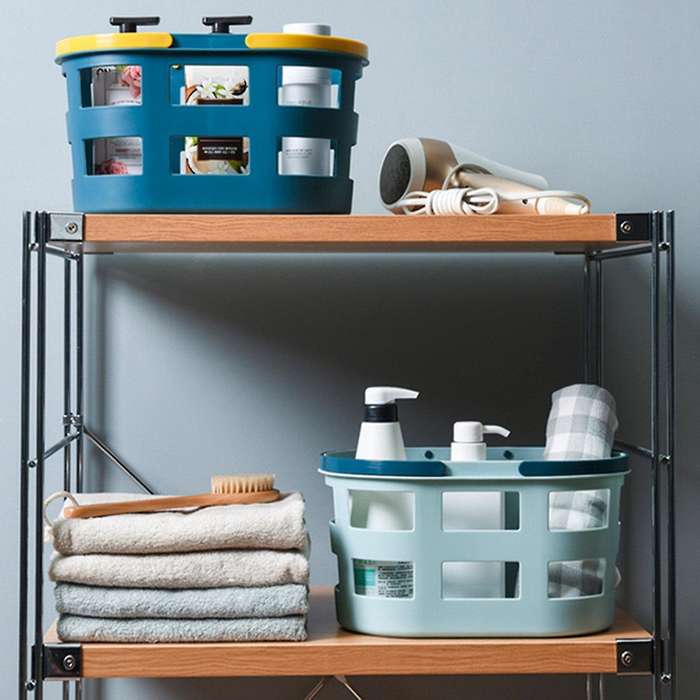 Drain Bath Basket Plastic Hand Basket Bathroom Bath Basket Storage Basket Bath Basket Bath Storage B