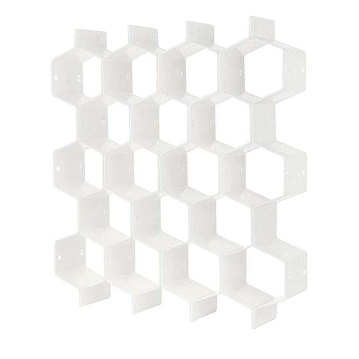 Drawer Divider Organizer, Adjustable Honeycomb Partition Cabinet Clapboard Storage for Underwear, So