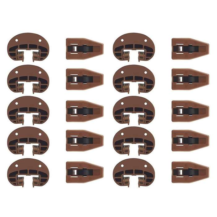 Drawer Slides Guides Plastic 10Pairs with Roller Undermount Drawer Slides Stopper for Dresser Drawer