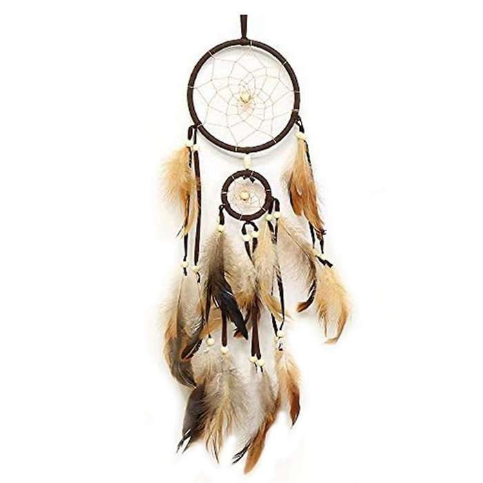 Dream Catcher Brown Decorative Dream Catcher Living Room Dream Catcher for Wall Hanging, Decoration,